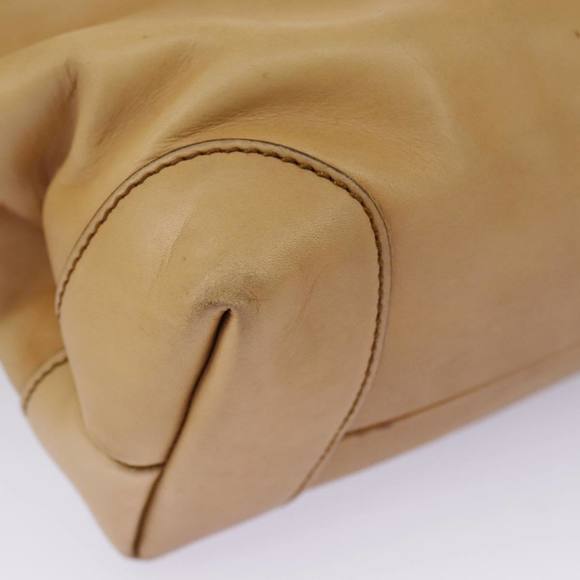 GUCCI Hand Bag Leather Beige Gold 269878 Auth 97401 - Picture 9 of 16